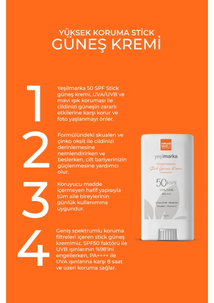 Stick Güneş Kremi 50+ SPF Tüm Cilt Tipleri İçin Yatıştırıcı Etki 11 gr modelleri
