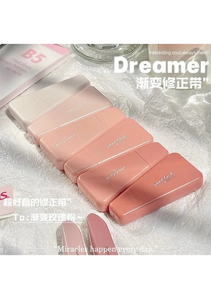 6 Pcs/set Gradyan Pembe Beyaz Out Düzeltme Bandı Sevimli Büyük Kapasite Düzeltme Teyp Öğrenci Ödül Kırtasiye Okulu Sarf Malzemeleri: Pembe (Yurt Dışından)