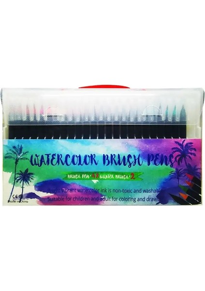 20-72 Renkler Suluboya Fırça Kalemleri Sanat Işaretçisi Kalemler Okul Malzemeleri Için Kırtasiye Çizim Boyama Kitapları Manga Çizgi Roman Kaligrafi Renk: Mb-48 Renk (Yurt Dışından)