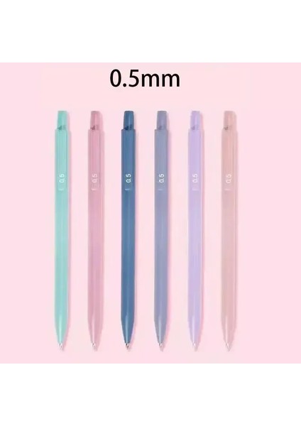 6pcs/set 0.5mm Mekanik Kalem Okulu Malzemeleri Yazmak Için Otomatik Kurşun Kalem Moda Macaron Kırtasiye Yazma (Yurt Dışından)