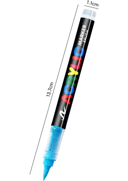 Bir Doğrudan Sıvı Akrilik Marker Boya Fırçası Kalem Boya Taş Seramik Cam Ahşap Tuval Yapım Çizim Graffiti Boyama Kalemi Renk: Sky Mavisi (Yurt Dışından)