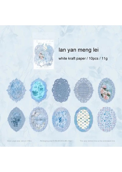 Jianwu Dantel Çiçek Rüya Serisi Vintage Dantel Içi Boş Peyzaj Kolaj Dekoru Malzeme Kağıt Yaratıcı Diy Önem Dergisi Stationercolor: Scz-Lshm-01 (Yurt Dışından)