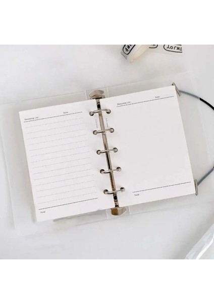 50SHEETS M5/a7 Gevşek Yaprak Defter Doldurma Spiral Bağlayıcı Iç Sayfa Haftalık Aylık Kağıt Kırtasiye Renkinde Çizgi Dot Izgarası Yapmak Için Aylık: Stil 4 (Yurt Dışından)