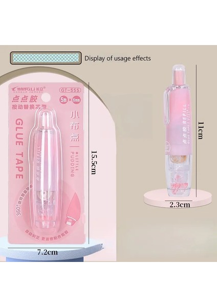 Karikatür Kırtasiye Tutkal Bant Pres-On Dot Tutkal Ofis Defteri Malzemeleri Öğrenci Çalışma Sınavı Kalem Stili Renk: A13 (Yurt Dışından)