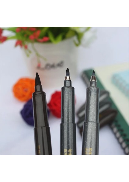 3 Türler Kaligrafi Fırça Kalemi Yumuşak Fırça Seçmek Için Keçe Uçları Keçe Kalemleri Kalemler Imza Çizim Çizim Astar Finelier Schoolscolor: Küçük Ipucu (Yurt Dışından)