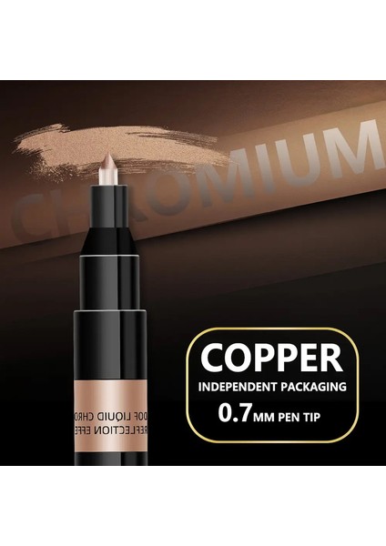 1pcs Krom Ayna Işaretleyici Kalemi 0.7mm 1mm 2mm Dıy Yansıtıcı Boya Kalemi Kalıcı Altın Gümüş Bakır Marker Model Boyama Işaretleme Renk: AW.1004-COPPER (Yurt Dışından)
