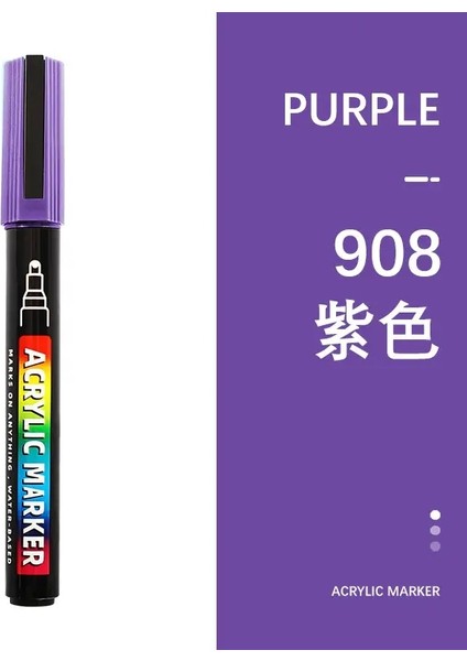 Roise 12 Renk Akrilik Işaretler Kalem Boyama Sanat Malzemeleri Çocuk Kırtasiye Ofisi Öğrenci Malzemeleri Sevimli Jel Kalem Kalem Kawaii Renk: Mor (Yurt Dışından)