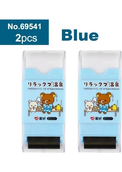 Kawaii Roller Silgi Yazma Kırtasiye Düzeltme Kalemle Keşfür Siller Çocuklar Için Ofis Okulu Malzemeleri Temiz Kauçuklar Hediye Renk: 69541-BLUE-2PCS (Yurt Dışından)