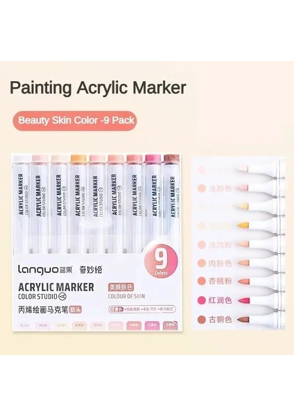 9/144 Renkler Akrilik Boya Sanat Markeri Kalem Diy Boyama Kart Seramik Taş Kupa Cam Kumaş Giysileri Sanat Malzemeleri Renk: Set D (Yurt Dışından)