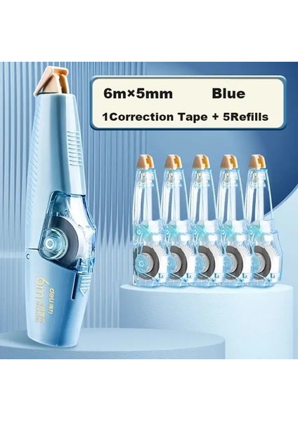 Düzeltme Bandı 6m*5mm Büyük Kapasiteli Doğru Kalem Günlüğü Scrapbooking Öğrenci Okul Ofis Malzemeleri Silindir Silindir Düzeltme Tapeoror: Sarı Set (Yurt Dışından)