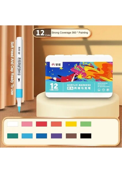 12/24/36/48/60 Opak Renk Katmanlama Renkler Işaretleyici Sert/yumuşak Uç Renk Kalemi Koreli Kırtasiye Okulu Malzemeleri Renk: 12 Renk (Yumuşak Uç) (Yurt Dışından)