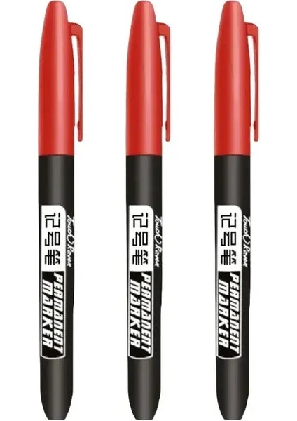 1/100 Pcs Kalıcı Işaretçi Kalem Çizim Işaretleri Yağ Bazlı Su Geçirmez Siyah Mavi Kırmızı Mürekkep Eskiz Kalemler Kırtasiye Sanat Okulu Malzemeleri Renk: 3 Kırmızı (Yurt Dışından)