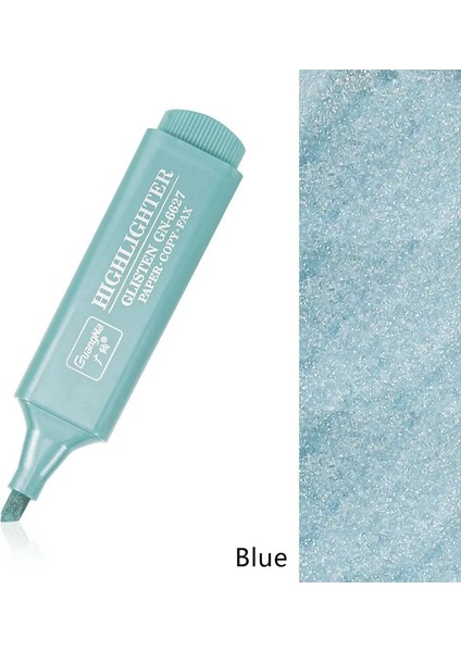 8 Renk Metalik Vurgulayıcı Süper Flaş Floresan Kalem Metalik Parıltı Vurgulayıcı Işaretleyicileri Not Alıyor Günlük Kayma Malzemeleri Renk: Mavi (Yurt Dışından)