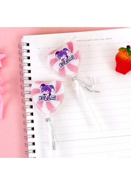 2pcs Lolipop Şeklinde Silgi, Ilginç Ofis ve Okul Kırtasiye, Festival Hediyesi, Yazma ve Çizme Kalemi Erasercolor: Iki Mor Olan (Yurt Dışından)