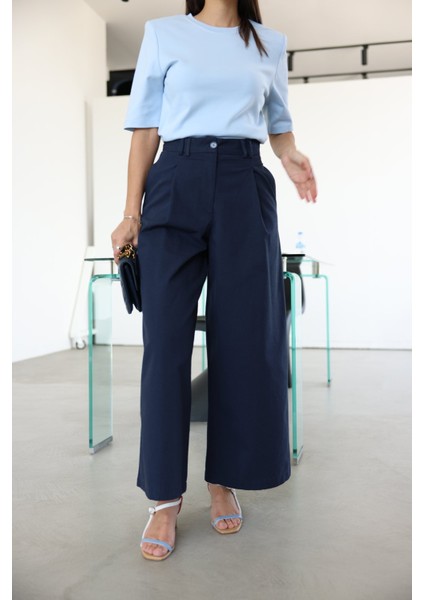 Belden Oturtmalı Geniş Paça Pantolon fiyatları