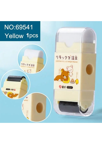 Kawaii Roller Silgi Yazma Kırtasiye Düzeltme Kalemle Keşfür Siller Çocuklar Için Ofis Okulu Malzemeleri Açık Kauçuklar Hediye Rolor: 69541-BLUE-1PCS (Yurt Dışından)