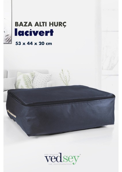 5'li Set 53X44X20 cm Home Organizer Çekyat & Baza Altı Düzenleyici Hurç Lacivert