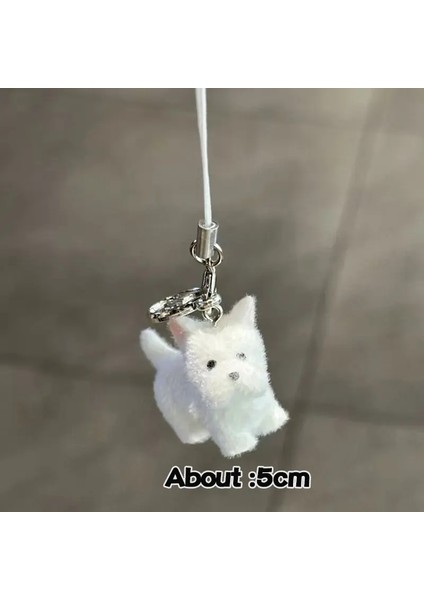 Yavru Köpek Kolye Karikatür Köpek Kutup Ayısı Anahtarlık Kolye Kızlar Telefon Kordon Anahtarları Küçük Hediye Cep Telefonu Aksesuarları Renk: B4 Telefon Takılar (Yurt Dışından)