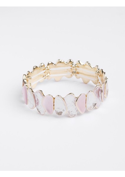 Beyaz Asimetrik Desenli Bileklik fiyatları