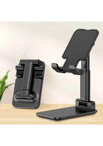 Taşınabilir Katlanır Telefon Standı Ayarlanabilir Evrensel Cep Telefonu Standlar Dönebilir Plastik Telefon Montaj Rafı Ev Için Officolor: Siyah (Yurt Dışından)