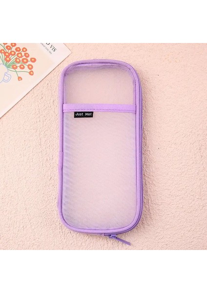 Şeffaf Kalem Kılıfı Su Geçirmez Örgü Büyük Kapasiteli Poşet Kalem Çantası Kore Estetik Kırtasiye Kızlar Için Okul Malzemeleri (Yurt Dışından)