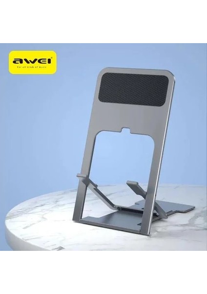 Awei X28 Masa Mahşet Telefon Tutucu iPhone iPad Xiaomi Ayarlanabilir Masaüstü Tablet Tutucu Evrensel Tablo Cep Telefonu Standcolor: Gri (Yurt Dışından)