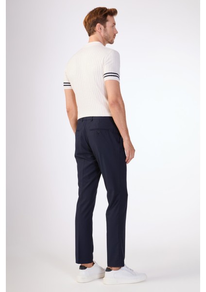 Koyu Lacivert Erkek Regular Fit Düz Pantolon - 103937 fırsatları