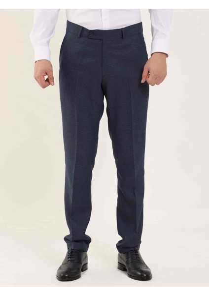 Lacivert Melanj Erkek Slim Fit Pantolon