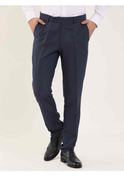 Lacivert Melanj Erkek Slim Fit Pantolon fırsatları