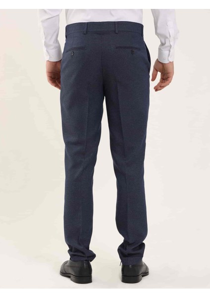 Lacivert Melanj Erkek Slim Fit Pantolon indirimleri