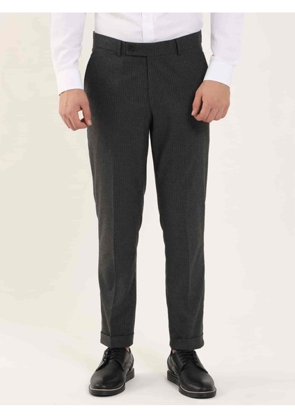 Koyu Gri Erkek Slim Fit Pantolon