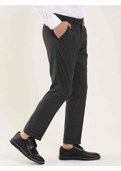 Koyu Gri Erkek Slim Fit Pantolon modelleri