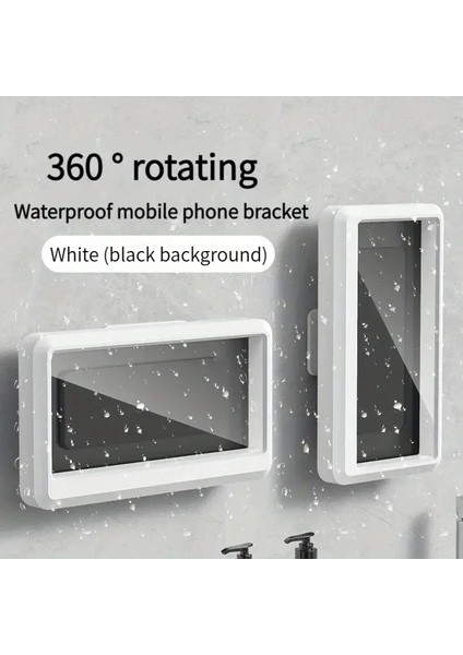 Duş Telefon Kasası Tutucu Su Geçirmez Yükseltilmiş Telefon Duş Sahibi Duvar Montaj Banyo Tv Duş Gadget Duş Accessorycolor: Beyaz (Yurt Dışından)