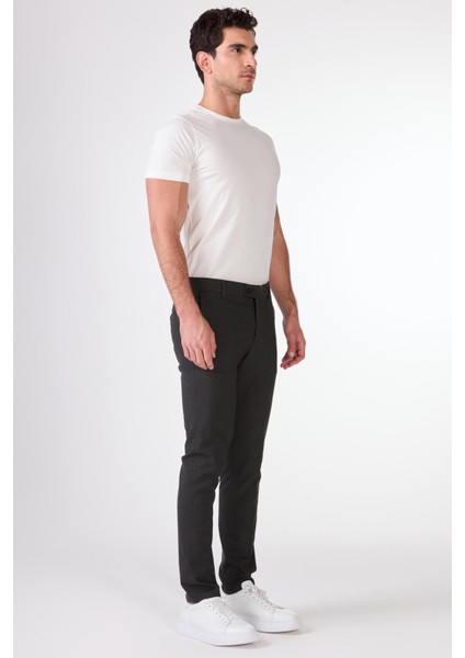 Antrasit Erkek Ekstra Slim Fit Melanj Desenli Klasik Pantolon - 103492 fiyatları