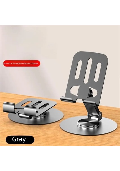720 iPad Için Alüminyum Alaşım Tablet Tutucuları Döndür Ayarlanabilir Katlanabilir Tembel Masaüstü Masa Tutucu Cep Telefonu Stand Mountcolor: Gri (Yurt Dışından)