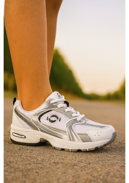 Günlük Unisex Beyaz Siyah Sneaker Kaymaz Yüksek Taban Desenli Triko Bağcıklı Koşu Spor Ayakkabı fiyatları