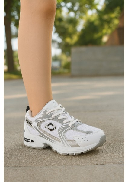 Günlük Unisex Beyaz Siyah Sneaker Kaymaz Yüksek Taban Desenli Triko Bağcıklı Koşu Spor Ayakkabı modelleri