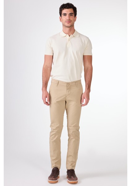 Vizon Yan Cepli Düz Regular Fit Erkek Pantolon