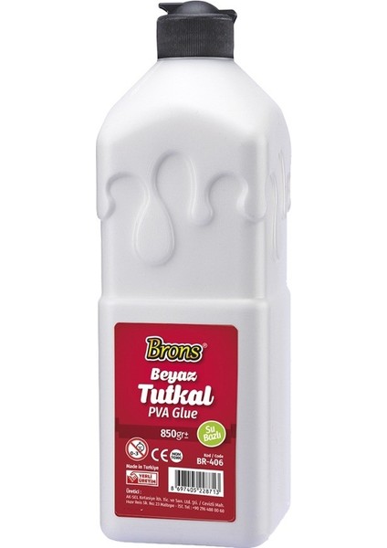 Beyaz Tutkal 850 gr 1 Adet Brons Beyaz Mobilya Yapıştırıcısı Tutkalı 850 gr Ahşap Tutkalı Su Bazlı Çok Amaçlı Beyaz