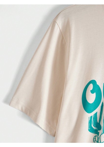 Taş Bisiklet Yaka Önü Optimism Baskılı T-Shirt indirimleri