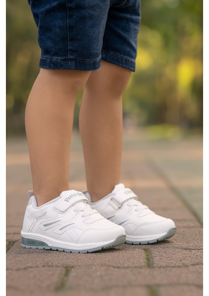 Unisex Çocuk Cırtlı Bağcıklı Sneaker Günlük Spor Ayakkabı