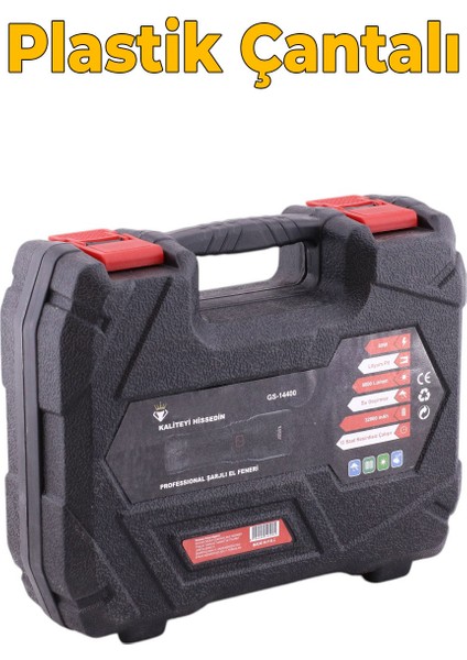 El Feneri 8000 Lümen 80W Uzun Menzil Metal Kasa Şarjlı Powerbank Ledli Işık Lambası Su Geçirmez Kamp modelleri