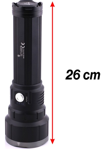 El Feneri 8000 Lümen 80W Uzun Menzil Metal Kasa Şarjlı Powerbank Ledli Işık Lambası Su Geçirmez Kamp fırsatları