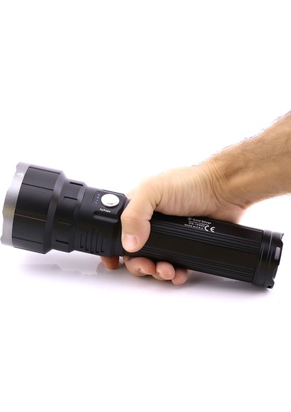 El Feneri 8000 Lümen 80W Uzun Menzil Metal Kasa Şarjlı Powerbank Ledli Işık Lambası Su Geçirmez Kamp indirimleri