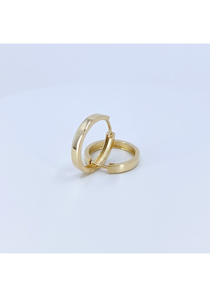 Zarif ve Klasik 14 Ayar Altın Halka Küpe fırsatları