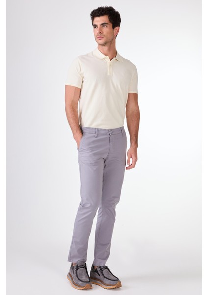 Gri Yan Cepli Düz Regular Fit Erkek Pantolon modelleri