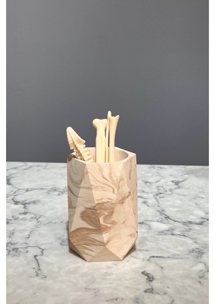 Mermer Desenli Beton Geometrik Kalemlik fiyatları