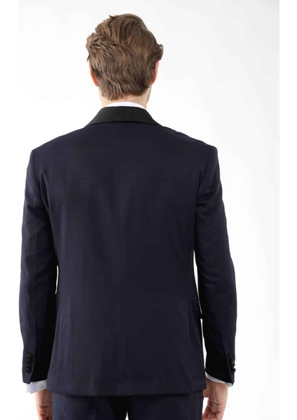 Lacivert Erkek Slim Fit Sivri Yaka Smokin Takım indirimleri