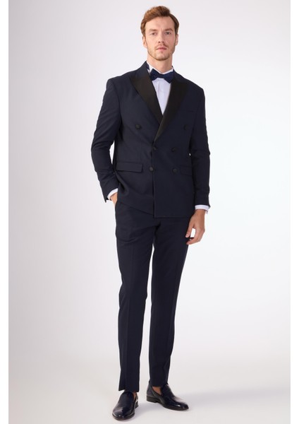 Lacivert Erkek Slim Fit Sivri Yaka Smokin Takım fiyatları