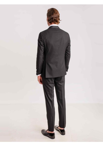 Siyah Erkek Modern Fit Mono Yaka Smokin Takım indirimleri